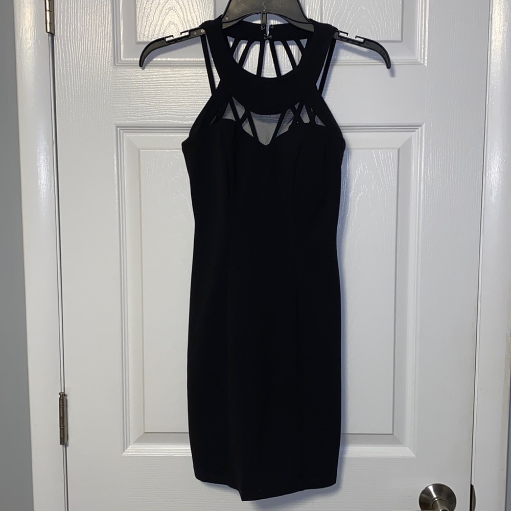 Black formal mini dress, size 1/small